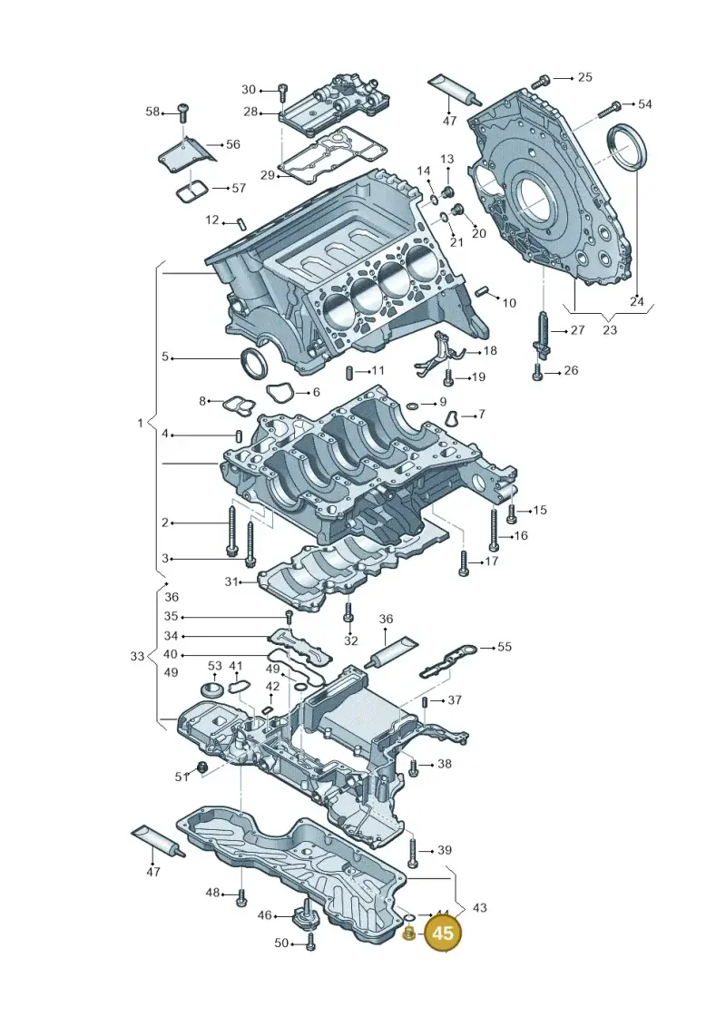 N0160276 — Audi RS6 Avant (2013-2018) diagram 717103150, position 45