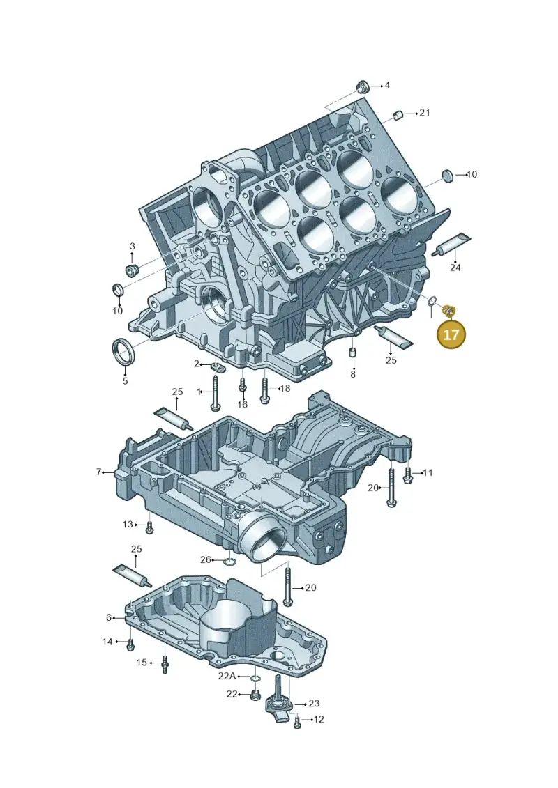 N0160293 — Audi A8L qu. 3.0 TDI (2013-2018) diagram 696103220, position 17