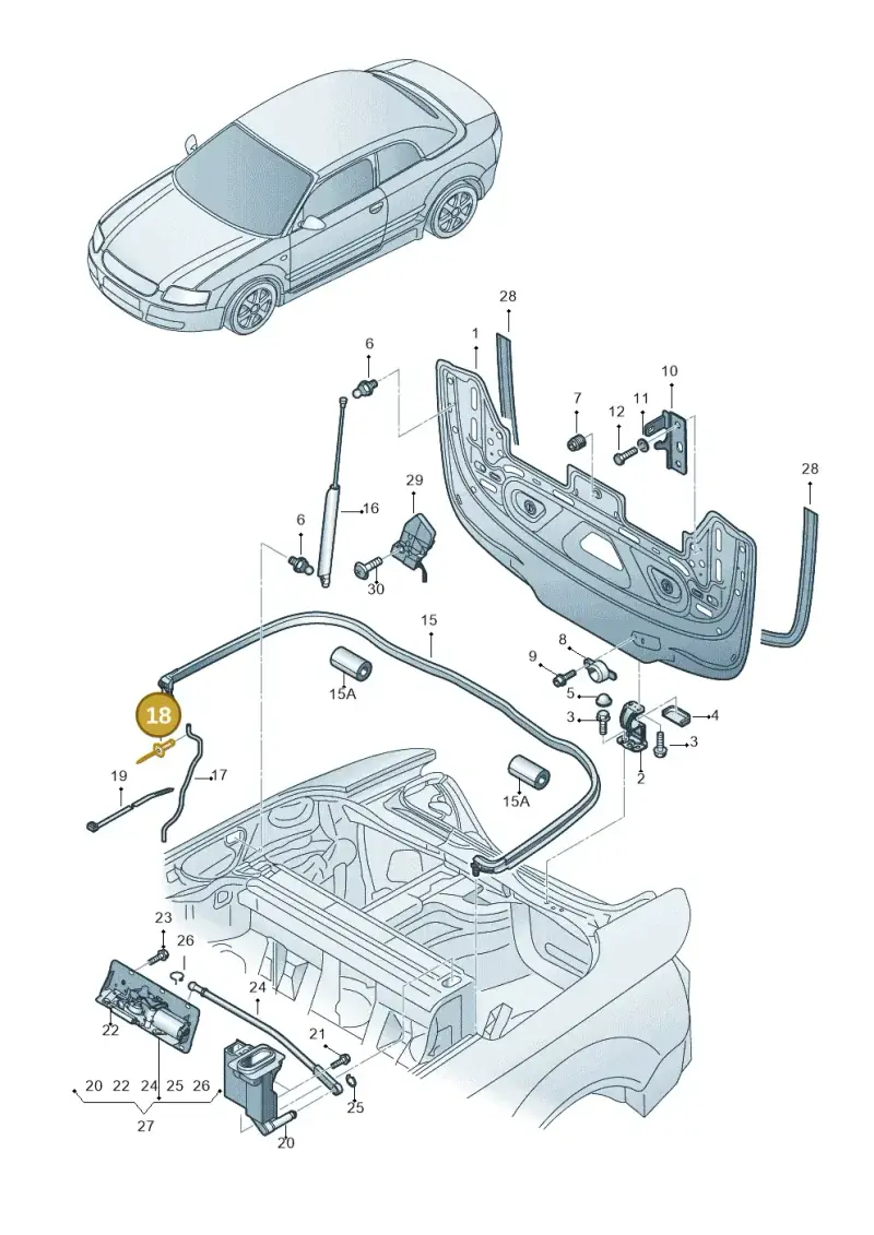 N0162151 — Audi RS4 Cabrio qu.    08> (2007-) diagram 273825000, position 18