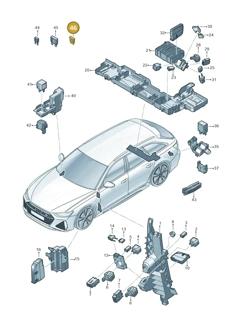 N01713125 — Audi RS6 Avant (2019-) diagram 537937000, position 46
