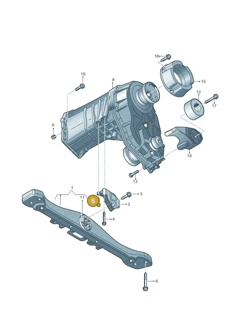 N0195038 — Audi Q7 qu. 3.0 TDI (2009-2015) diagram 493341450, position 5