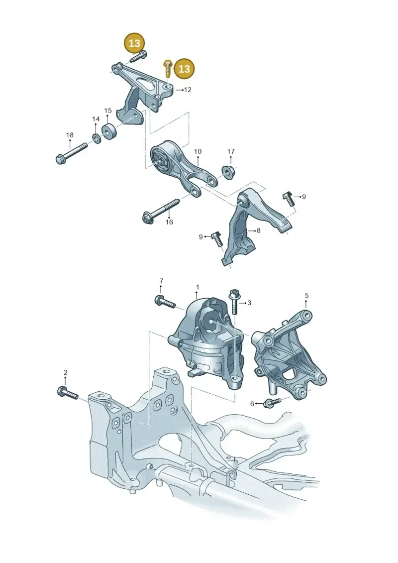 N0195038 — Audi RS Q8 Quattro (2019-) diagram 595199800, position 13
