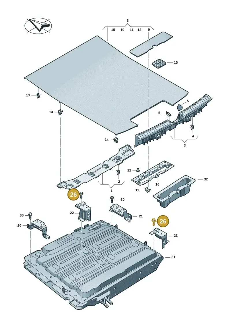 N0195268 — Audi A5 Limo 2.0 (2024-) diagram 8wh863850, position 26