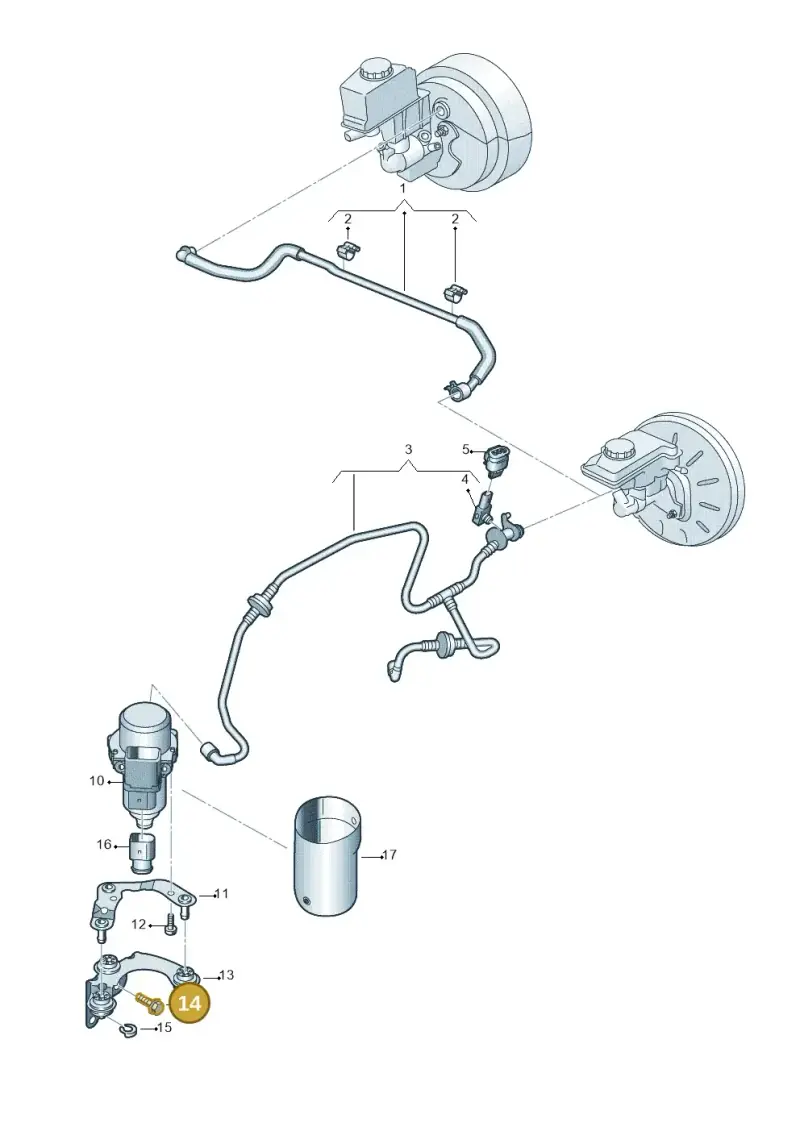 N01953310 — Audi A3 Sportback (2016-2020) diagram 745611800, position 14