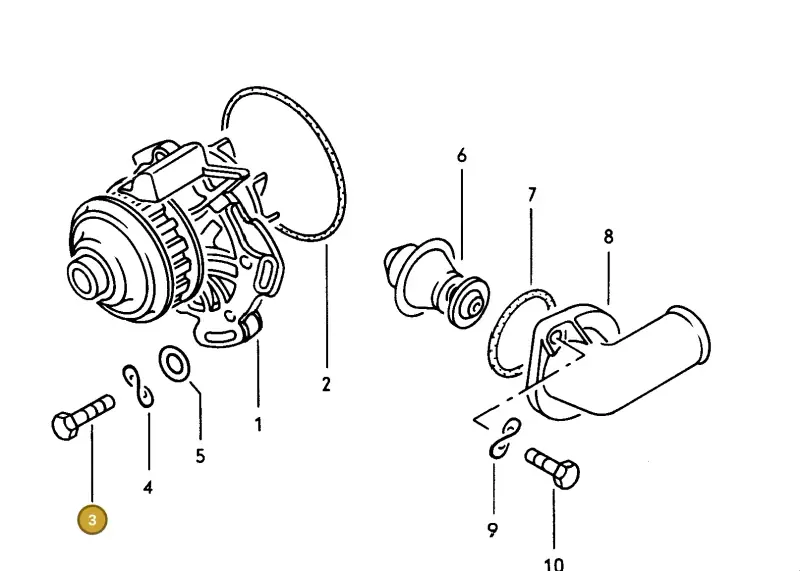 N0199261 — Audi 5000 (1981-1982) diagram 022019000, position 3