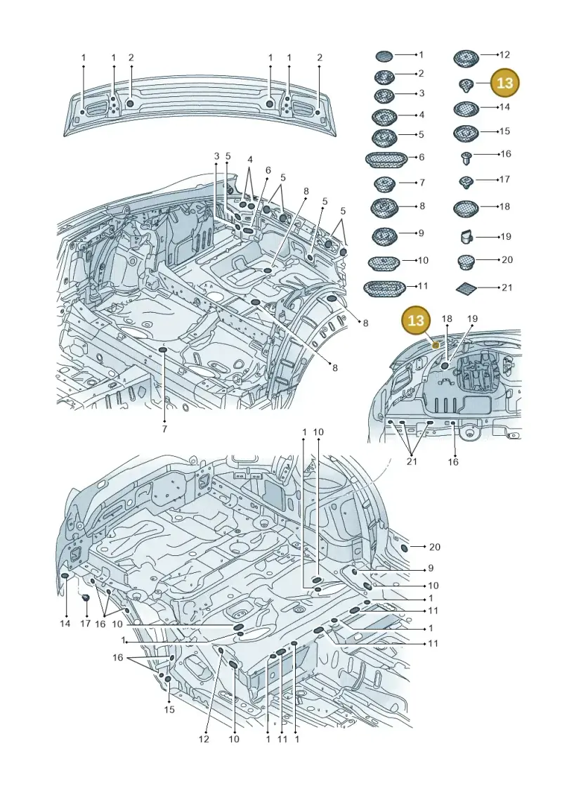 N0200241 — Audi TTRS Coupe (2016-2023) diagram 850803360, position 13