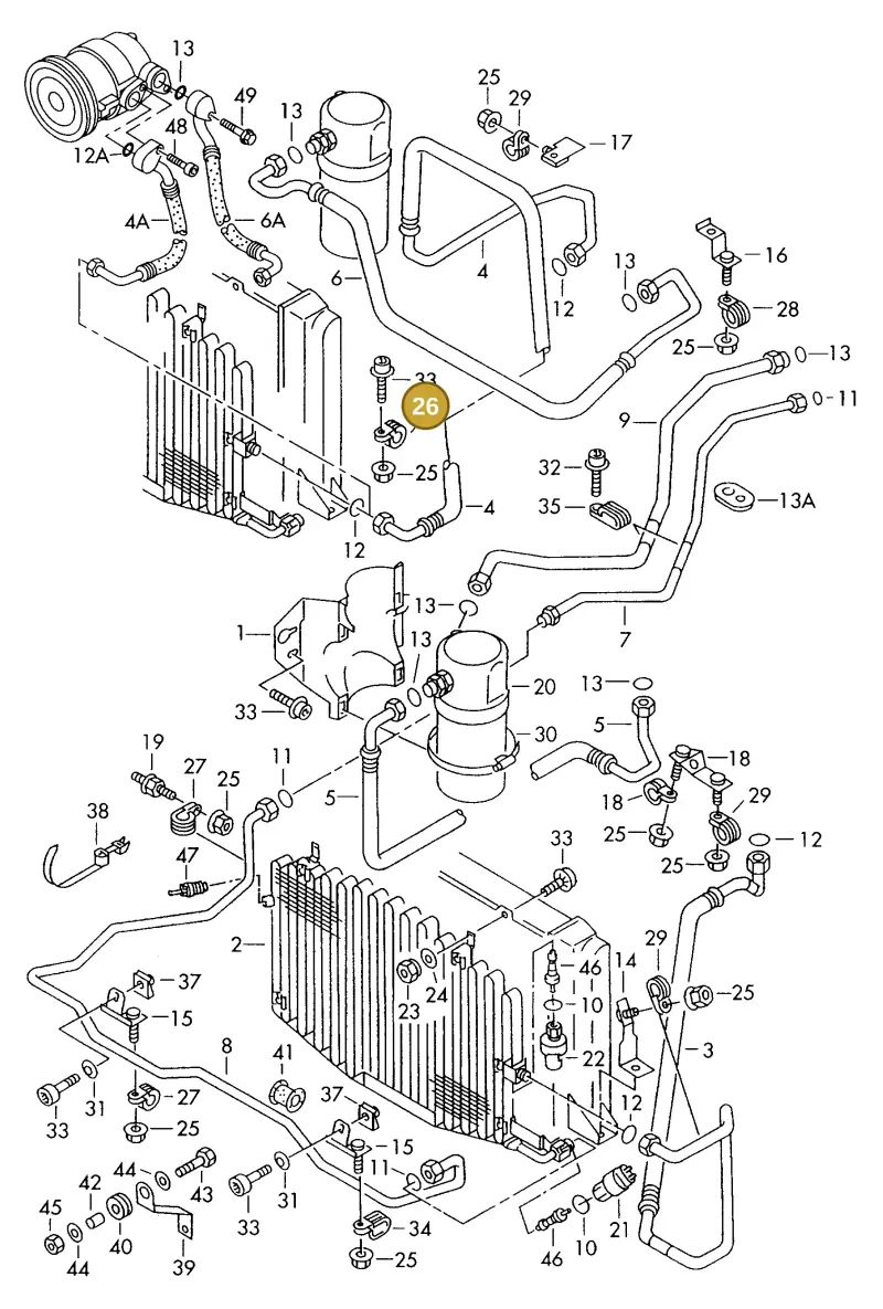 N0206254 — Audi 100/Wagon         92 (1991-1992) diagram 140260410, position 26