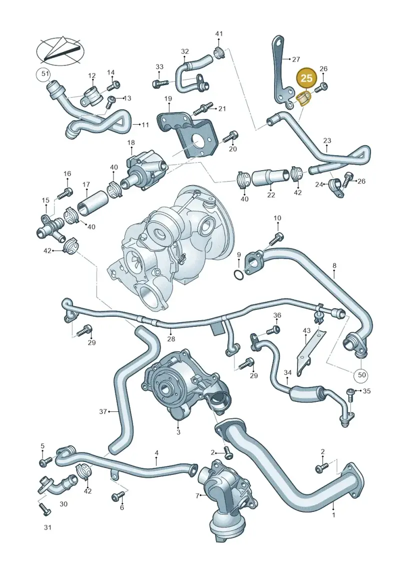 N02065110 — Audi Q8 Quattro 3,0 (2018-) diagram 429121037, position 25