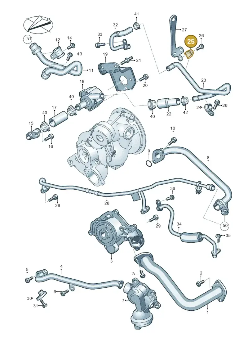 N02065110 — Audi A6 2.0 (2018-) diagram 849121980, position 25