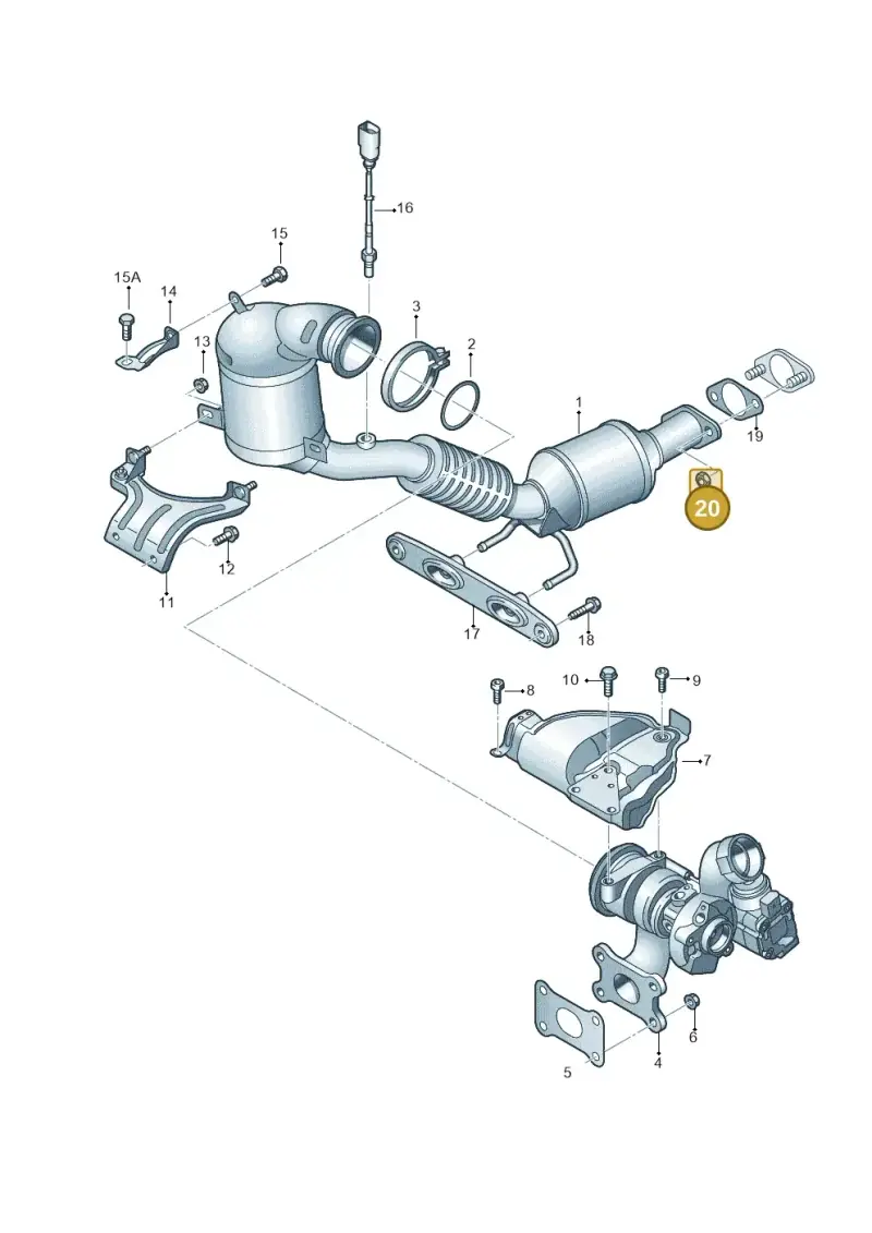 N0221464 — Audi A3 Sportback (2012-2016) diagram 745253320, position 20