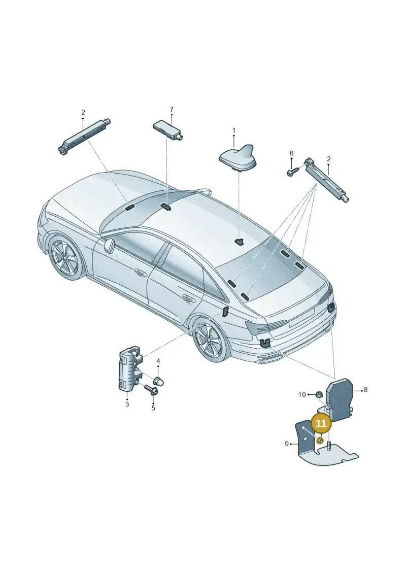 N02300213 — Audi A6 2.0 (2018-) diagram 430035100, position 11