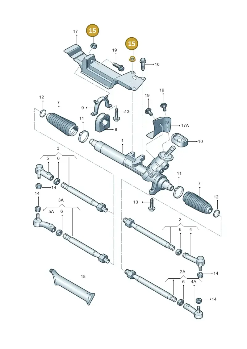 N0230038 — Audi A3/S3/QUATTRO (2000-2003) diagram 194422400, position 15