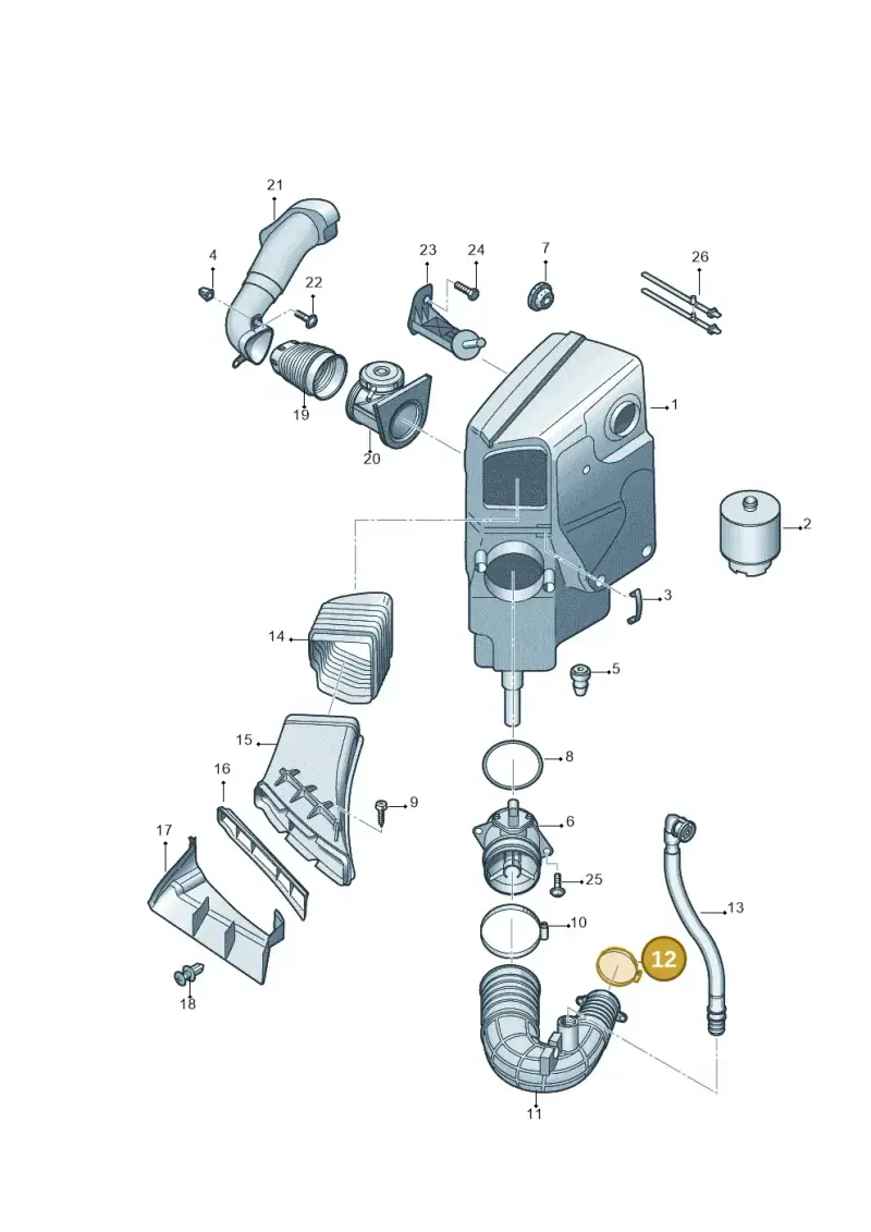 N0245046 — Audi A6 2.7 TDI (2008-2011) diagram 448129100, position 12