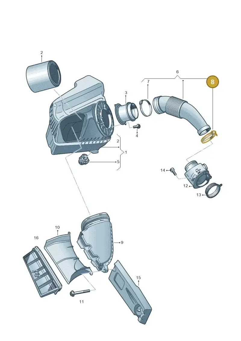 N0245046 — Audi A6 Av. qu. 3.0 (2012-2018) diagram 711129020, position 8