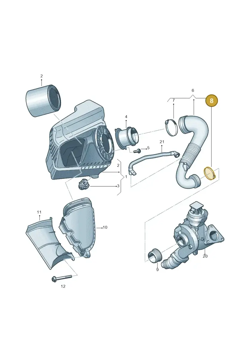 N0245046 — Audi A6 qu. 3.0 tdi (2014-2018) diagram 717129100, position 8