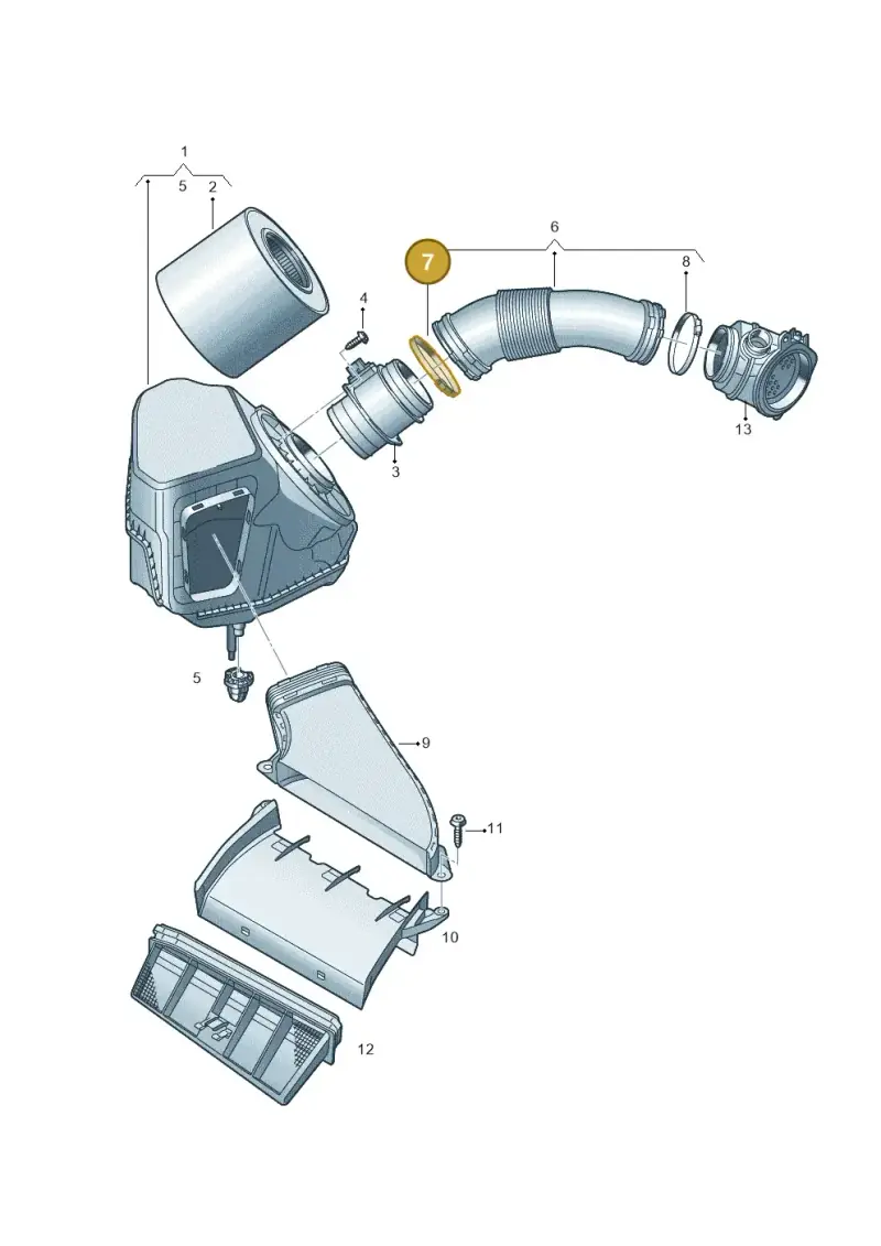 N0245133 — Audi A6 2.0 (2018-) diagram 435129400, position 7