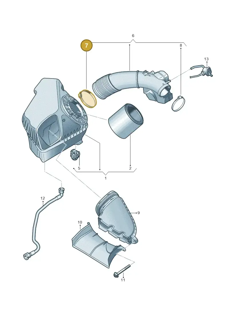 N0245133 — Audi A7 Sportback (2014-2018) diagram 788133320, position 7