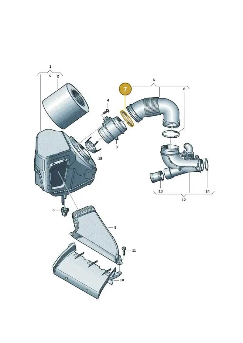 N0245184 — Audi A6 2.0 (2018-) diagram 430129101, position 7