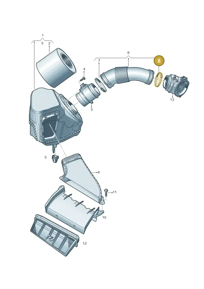 N0245184 — Audi A6 2.0 (2018-) diagram 435129400, position 8