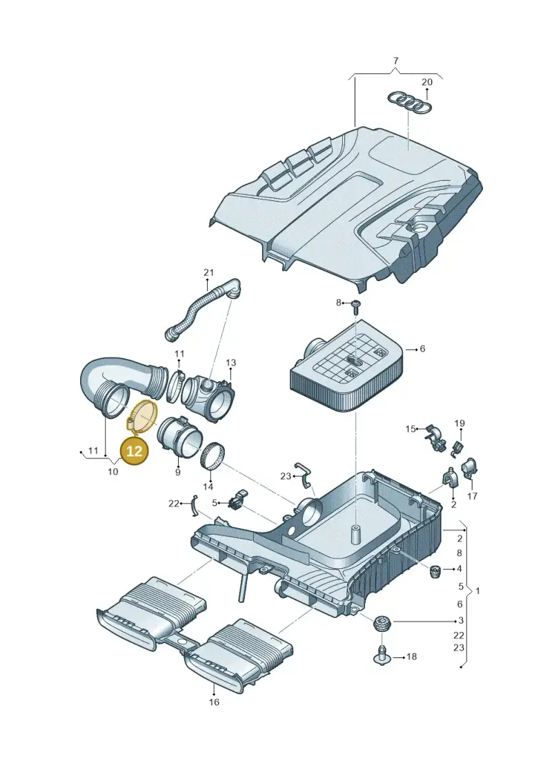 N0245184 — Audi Q8 Quattro 3,0 (2018-) diagram 859129200, position 12
