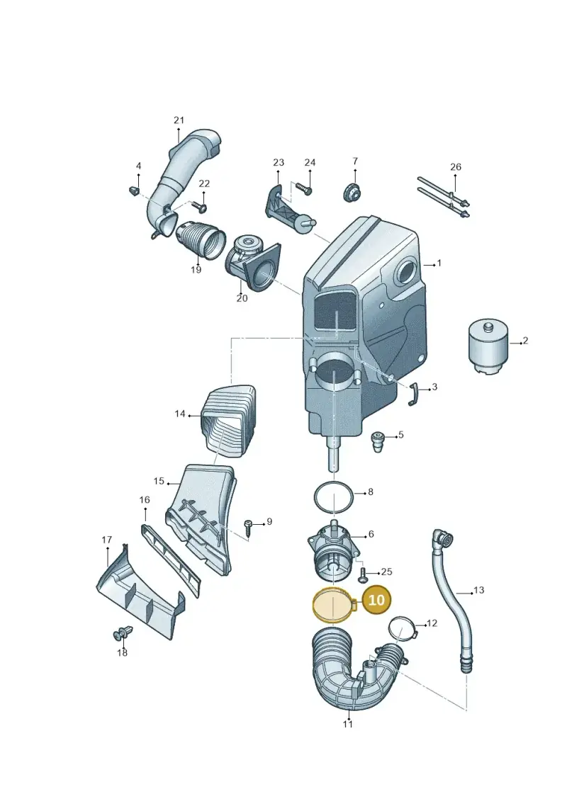 N0245264 — Audi A6 2.7 TDI (2008-2011) diagram 448129100, position 10