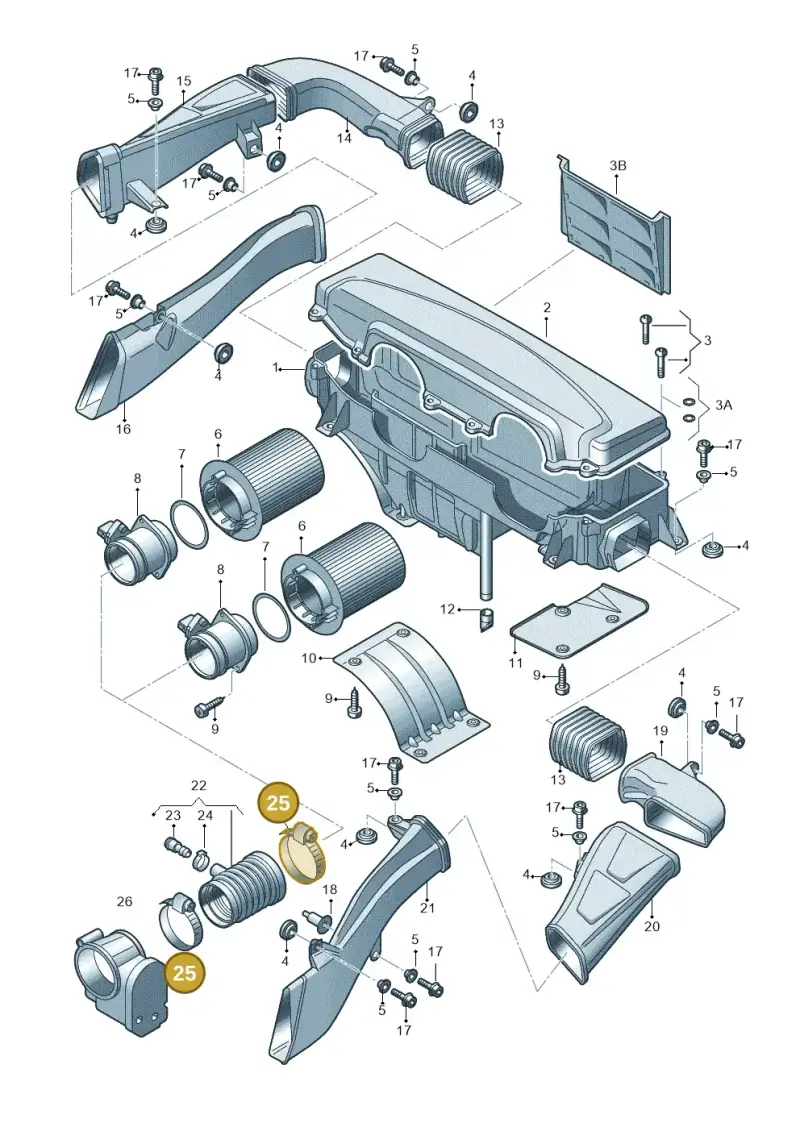 N0245264 — Audi R8 qu. 5.2 (2012-2015) diagram 618133000, position 25