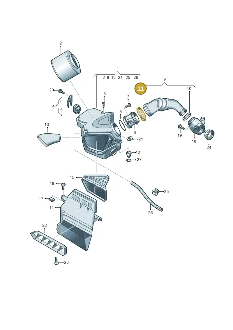 N0245264 — Audi A4 Av. Allroad (2008-2016) diagram 620129350, position 11