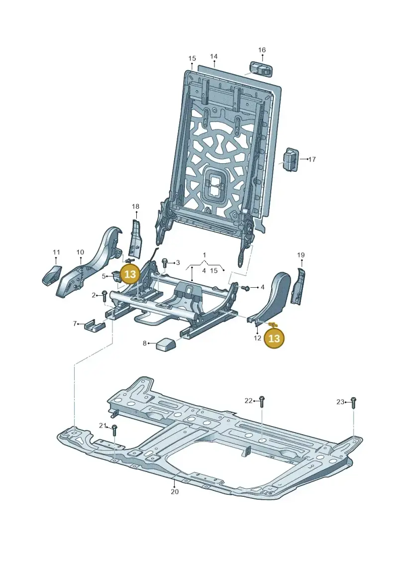 N0385013 — Audi RS Q8 Quattro (2019-) diagram 429885100, position 13