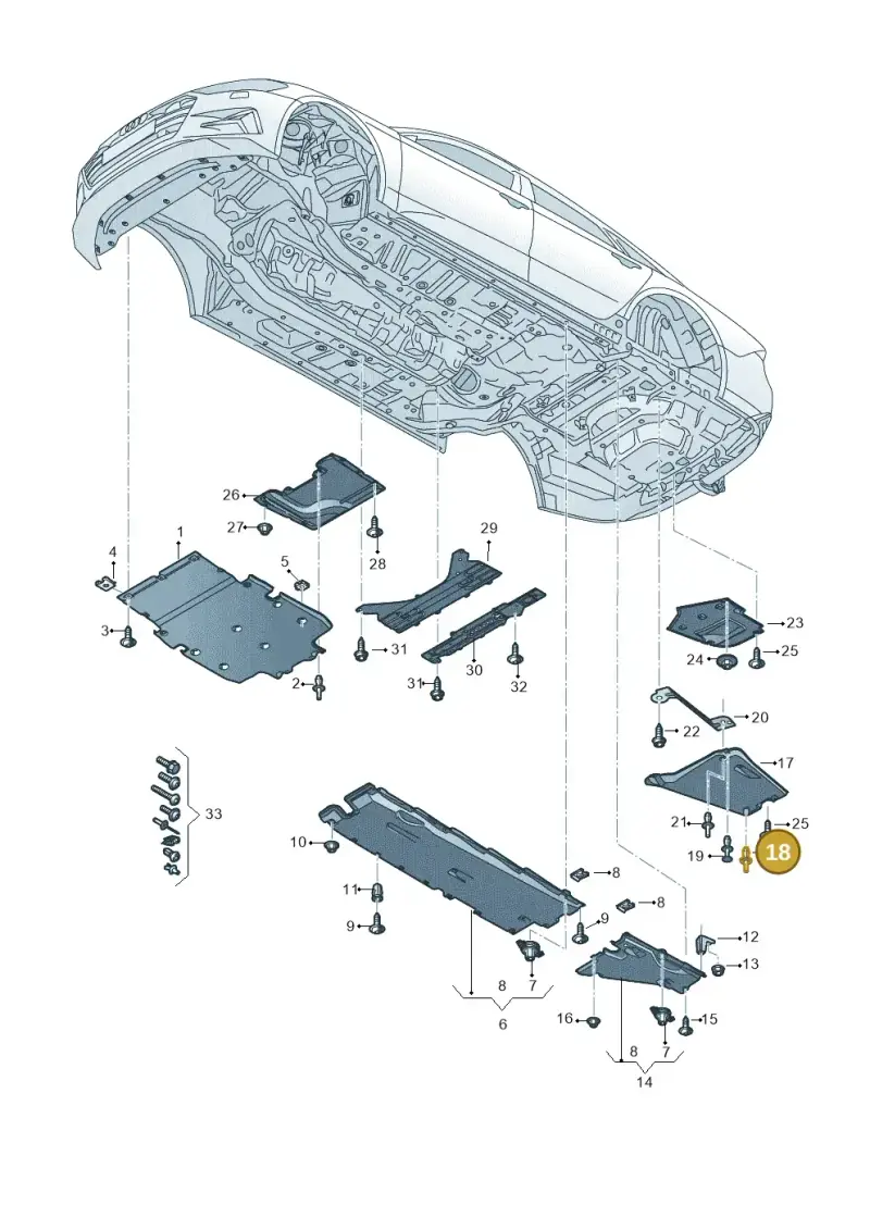 N0385491 — Audi A7 Sportback (2018-) diagram 435825000, position 18