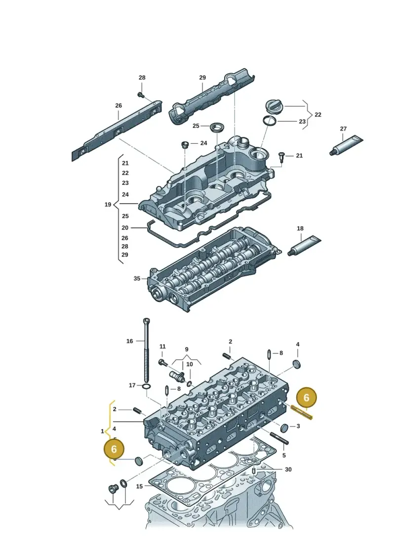 N0444076 — Audi A6 2.0 (2018-) diagram 849103056, position 6