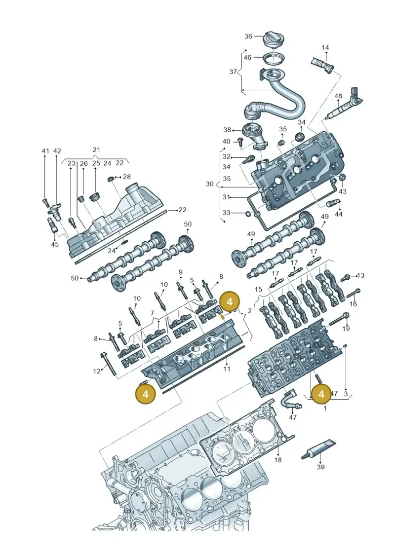 N0444087 — Audi Q8 Quattro 3,0 (2018-) diagram 429103580, position 4