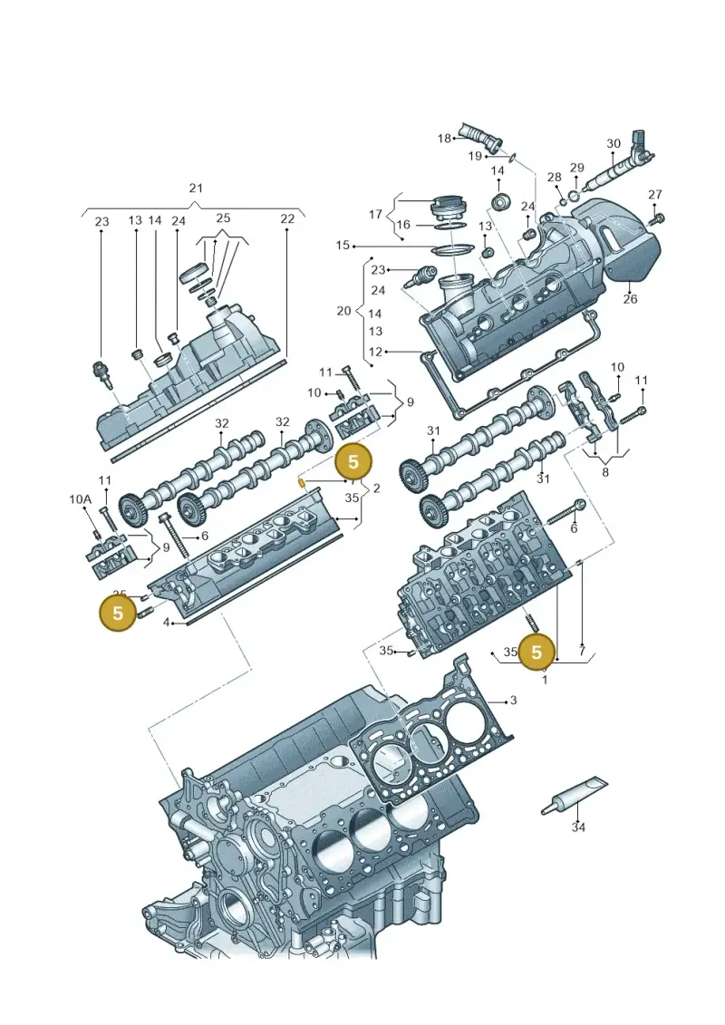N0444087 — Audi A7 Sportback (2014-2018) diagram 675103550, position 5