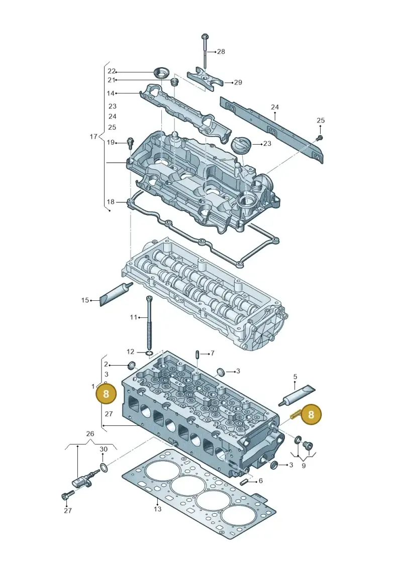N0444415 — Audi A3 Sportback (2019-2021) diagram 596103611, position 8