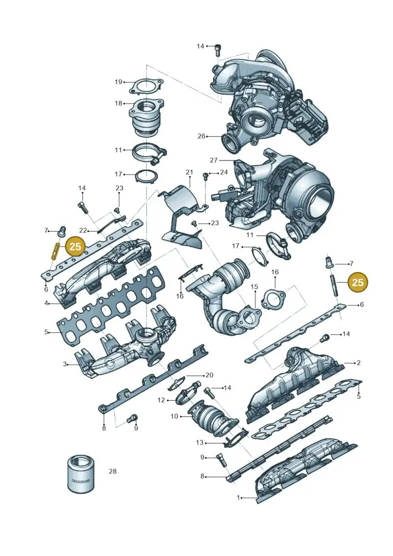 N0444415 — Audi Q8 Quattro 3,0 (2018-) diagram 819253100, position 25