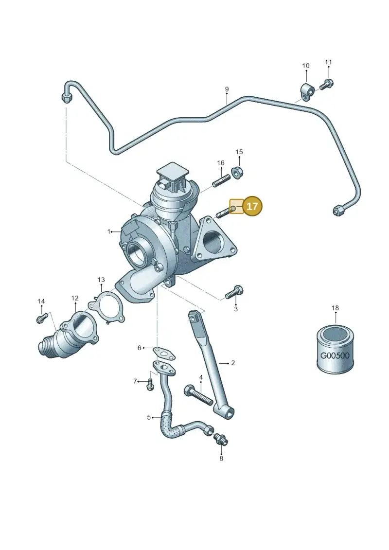 N0445145 — Audi Q5 qu. 2.0 TDI (2012-2017) diagram 636145650, position 17