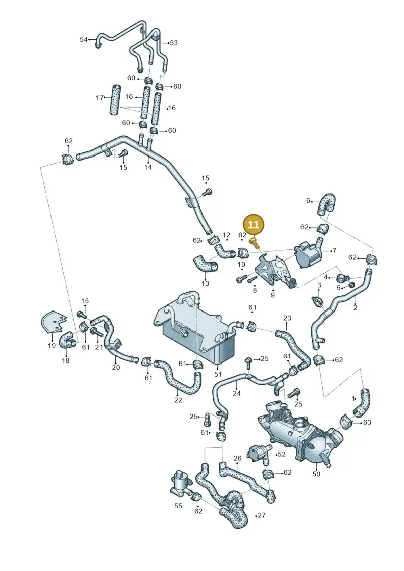 N0447276 — Audi A8L qu. 3.0 TDI (2013-2018) diagram 771121520, position 11