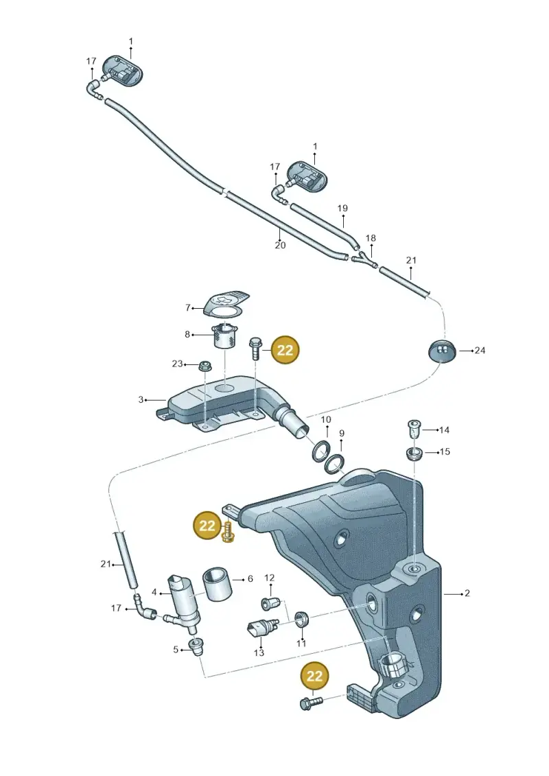 N0901486 — Audi Q5 qu. 2.0 TDI (2008-2012) diagram 647955100, position 22