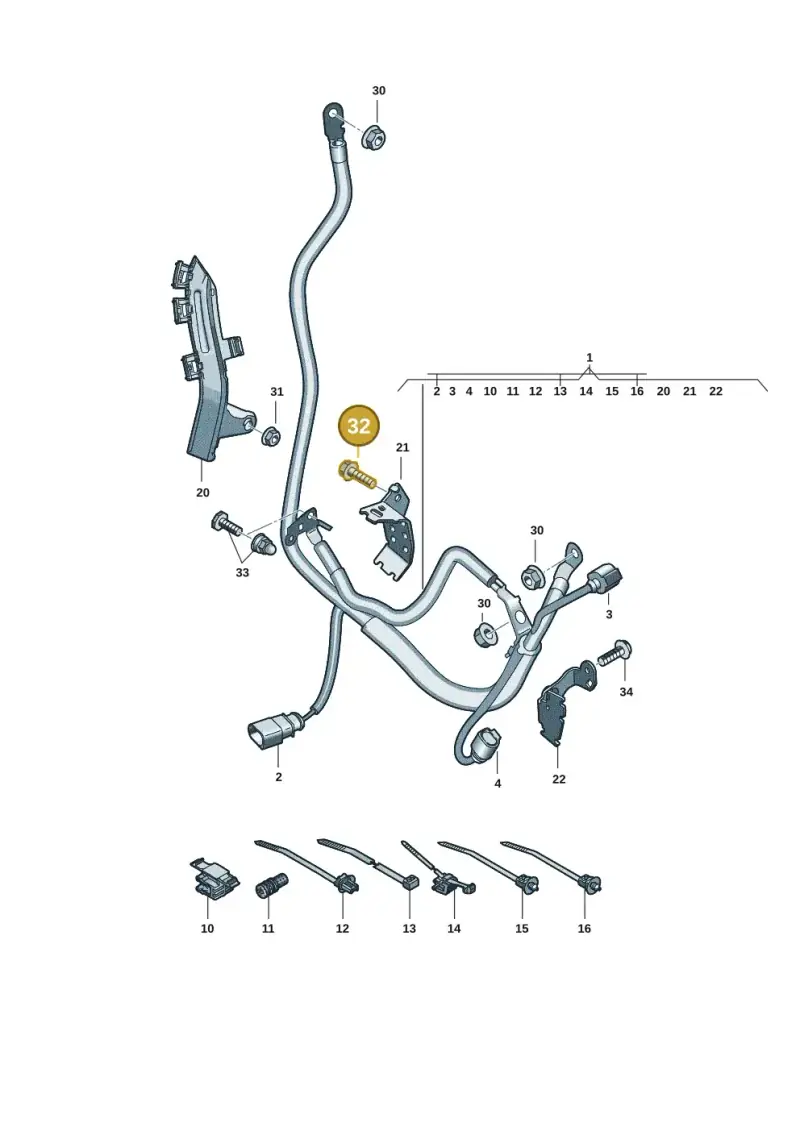 N0902619 — Audi A5 Limo 2.0 (2024-) diagram 8wk972050, position 32