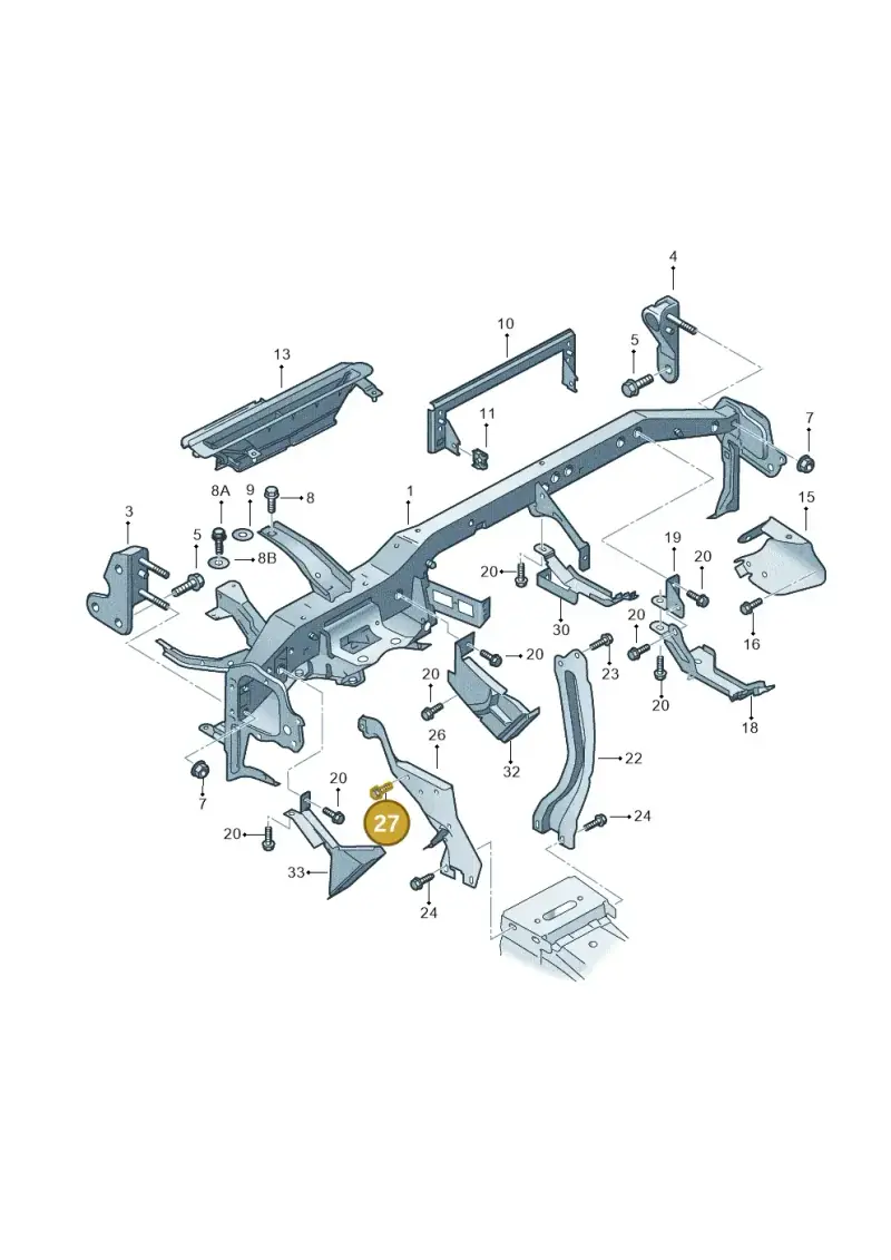 N10005010 — Audi RS4 qu.           07> (2006-) diagram 249857000, position 27