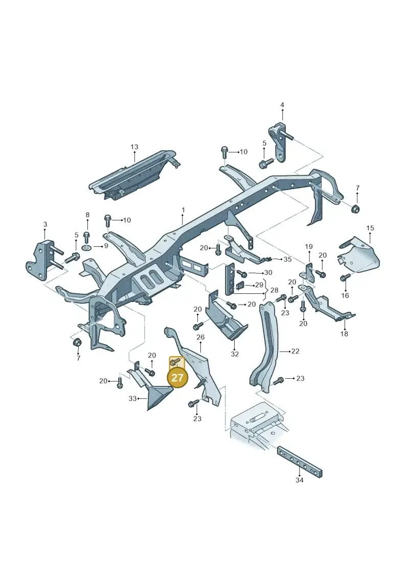 N10005010 — Audi RS4 Cabrio qu.    08> (2007-) diagram 273857000, position 27