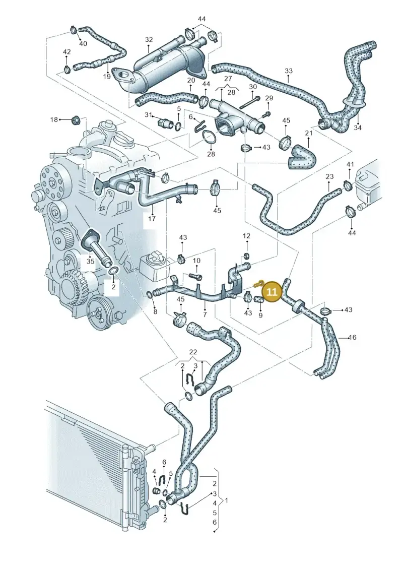 N10005010 — Audi A4/S4 Cabrio./qu. 07> (2006-) diagram 454121200, position 11