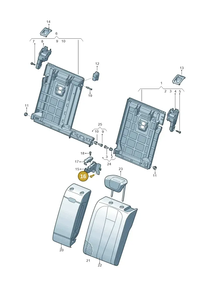 N10005208 — Audi RS7 Sportback (2019-) diagram 538885070, position 16