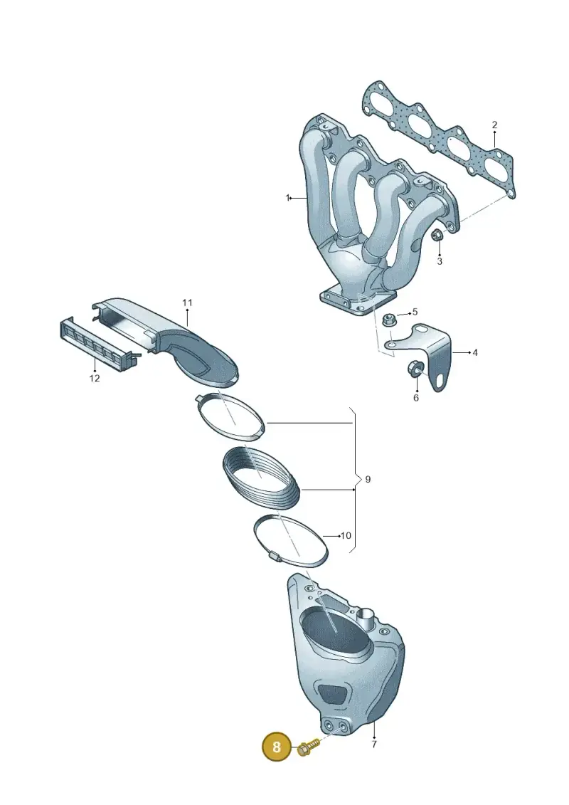 N10009104 — Audi A3/S3/Sportb./qu. 08 (2007-) diagram 409253150, position 8