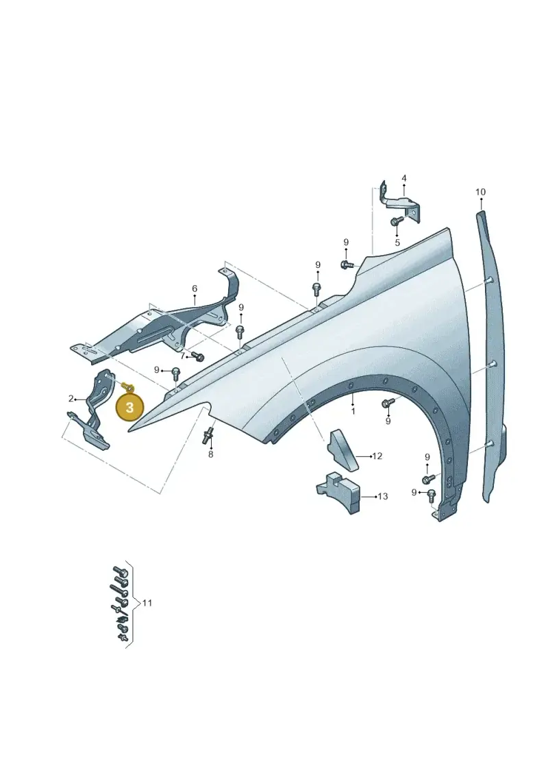 N10009110 — Audi Q4 Sportback (2021-2022) diagram 89a821000, position 3