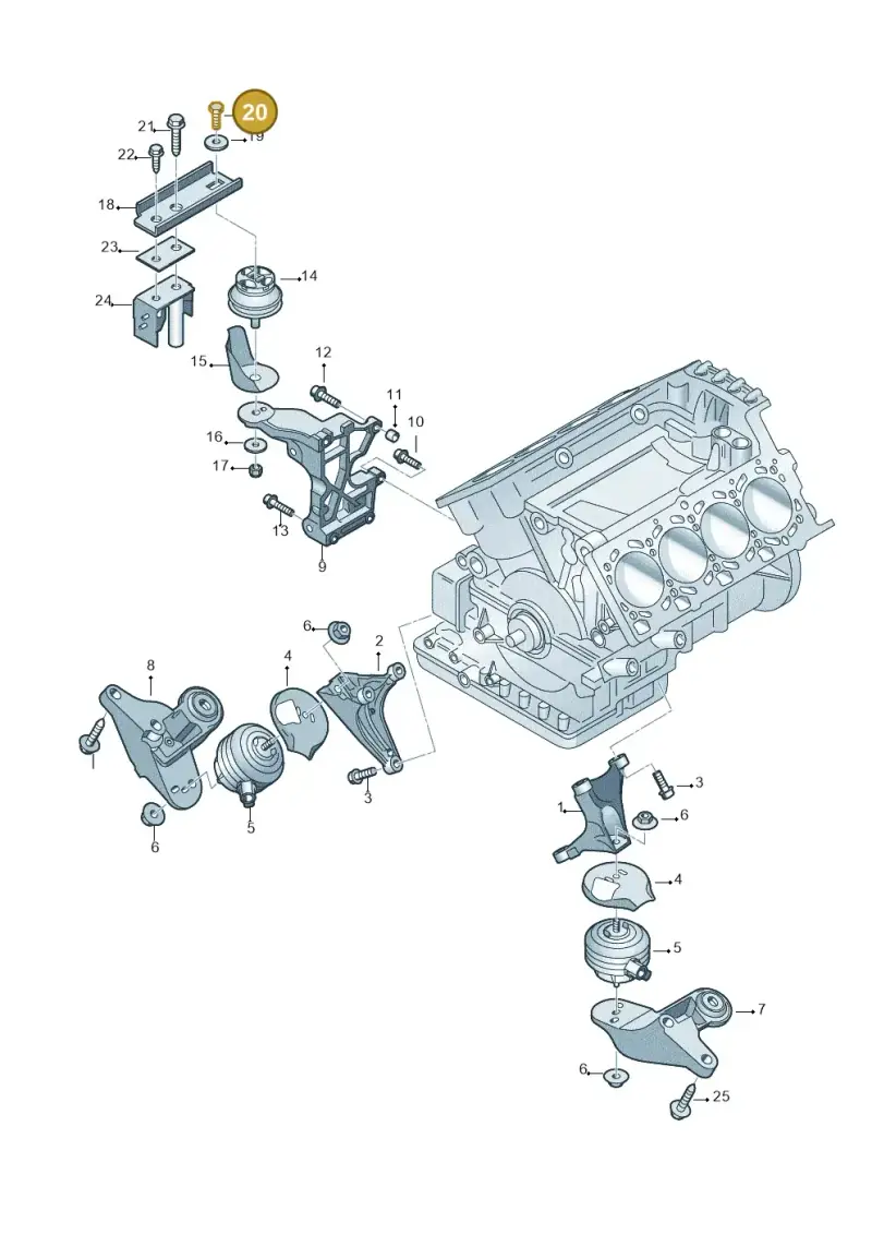 N10011105 — Audi RS4 qu.           07> (2006-) diagram 473199000, position 20