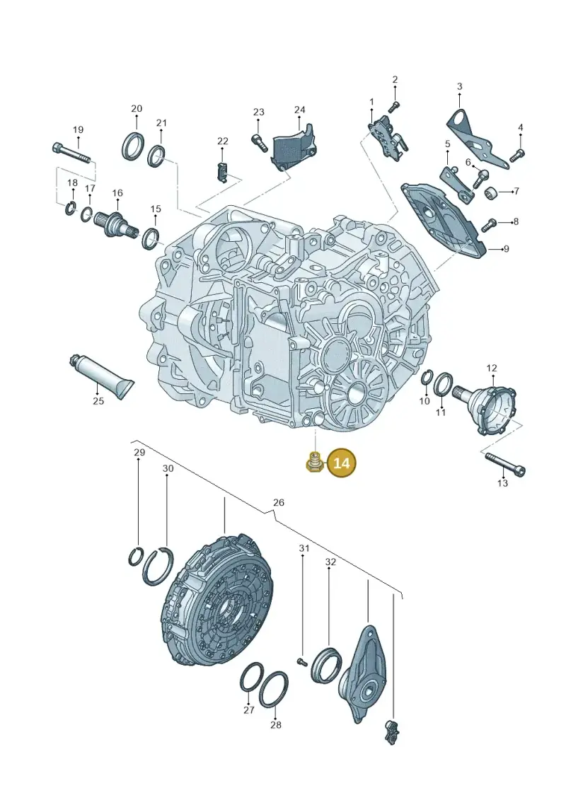 N10037105 — Audi A3 Sportback (2019-2021) diagram 596300150, position 14