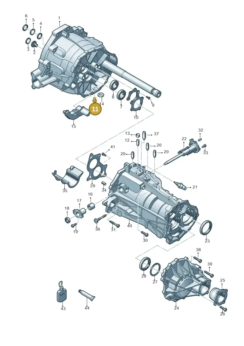 N10037106 — Audi A5 Cabrio 2.0 (2008-2012) diagram 636301450, position 11