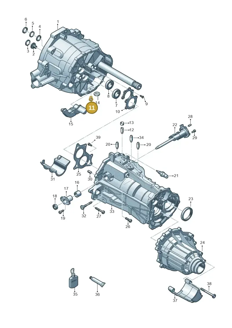 N10037106 — Audi A5 Sportback (2011-2017) diagram 636301750, position 11