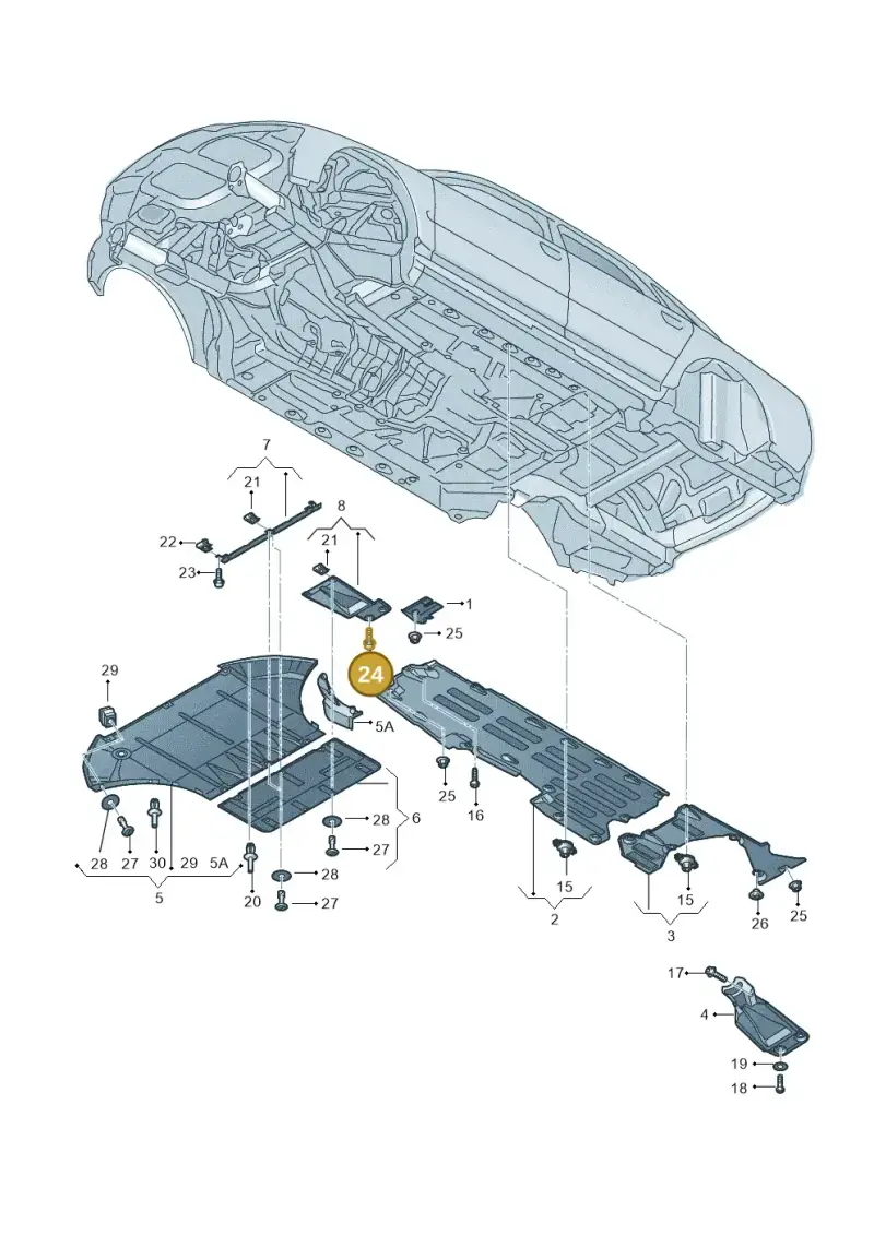 N10049311 — Audi A8/S8/qu. lang    08> (2007-) diagram 291825100, position 24
