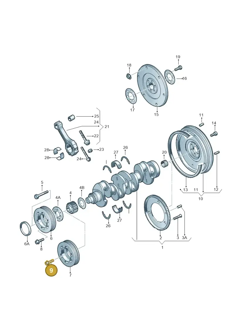 N10055703 — Audi A3 Sportback (2008-2013) diagram 194105150, position 9